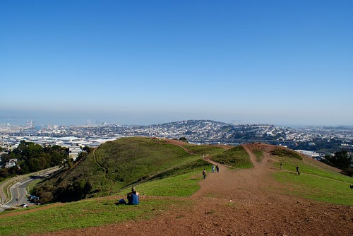 Bernal Heights Park in the city of San Francisco is an urban place with nature