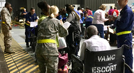 photo of dialysis patients evacuating from Hurricane Irma