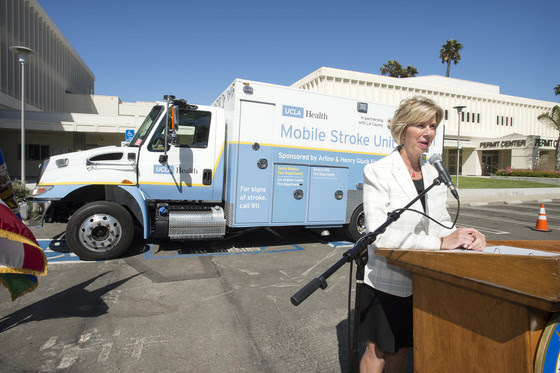 Hahn at Mobile Stroke Unit Launch Torrance 