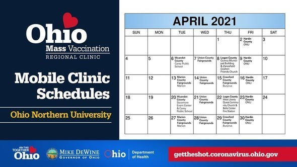 Ohio Northern University Mass Clinic April