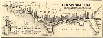 Historic Old Spanish Trail Highway route courtesy of OST100