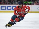 In this Jan. 7, 2020, file photo ,Washington Capitals left wing Alex Ovechkin (8), of Russia, skates with the puck during the first period of an NHL hockey game against the Ottawa Senators in Washington. Ovechkin is on the verge of becoming the eighth player in NHL history to score 700 career goals. (AP Photo/Nick Wass) ** FILE **