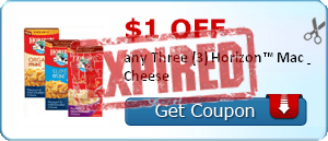 $1.00 off any Three (3) Horizon™ Mac & Cheese