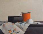 Still Life with Orange Cup and Egg - Posted on Saturday, December 20, 2014 by Megan Schembre