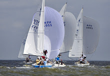 J/24s sailing on Galveston Bay, Houston, TX