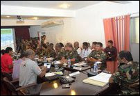 SL military with journalists from South
