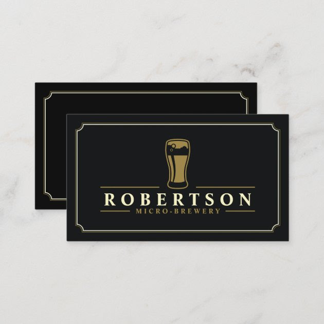 Elegant Micro Brewery Craft Beer Business Card Zazzle