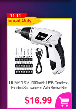 LIUMY 3.6 V 1300mAh USB Cordless Electric Screwdriver With Screw Bits