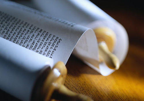 Torah scroll. (illustrative only)
