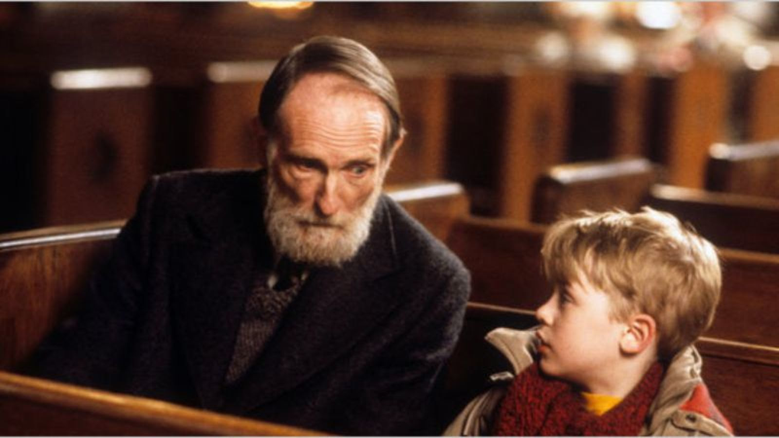 Old Man Marley and Kevin in "Home Alone"