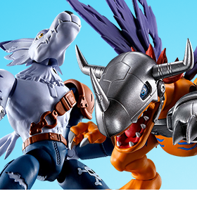 Digimon Adventure Shodo MetalGreymon & WereGarurumon Boxed Set of 2 Figures