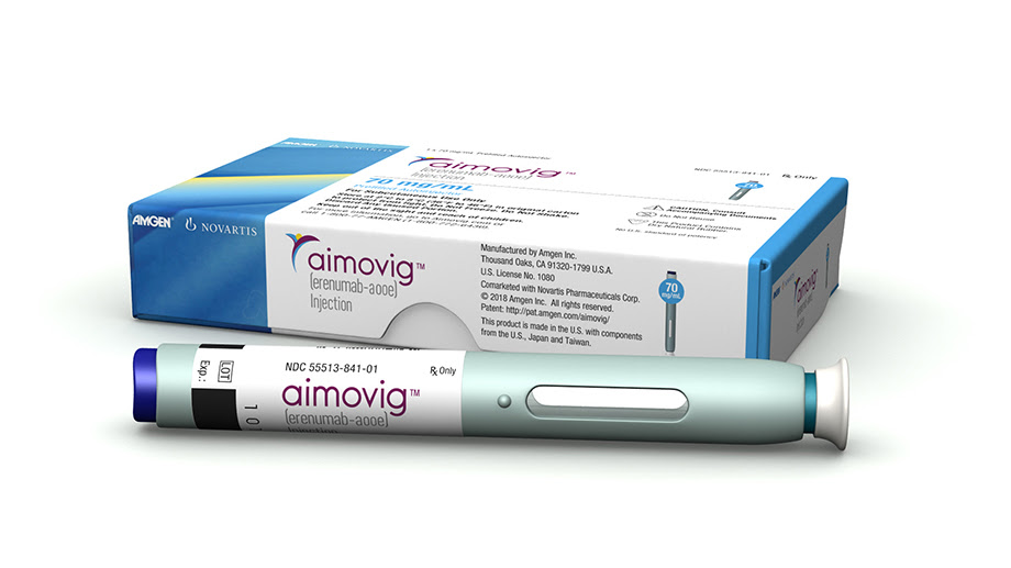 The packaging and auto injector for Aimovig (erenumab)