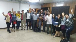 Parte del equipo legal, acompañantes y observadores de DDHH.