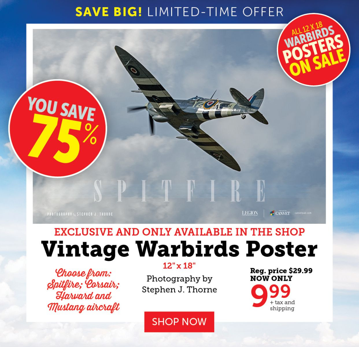 Vintage Warbirds posters now on sale! 