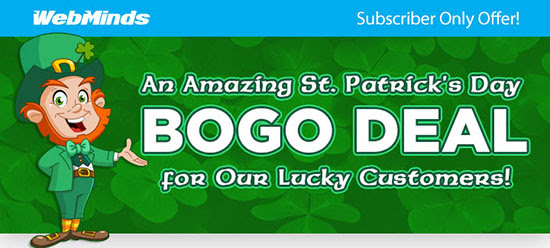 WebMinds Saint Patrick's Day Sale