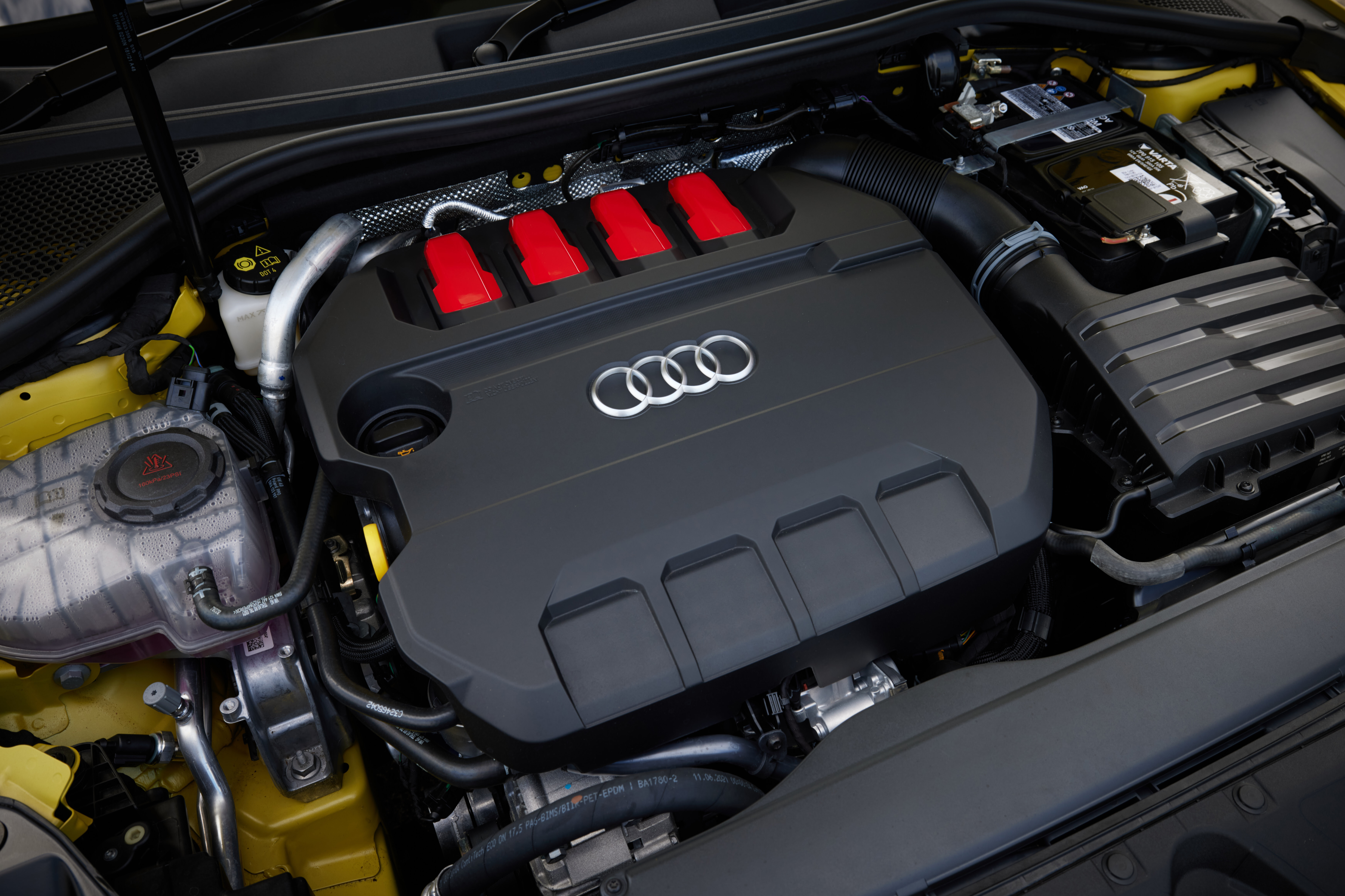 Wheels Reviews 2022 Audi S 3 Sportback Python Yellow Australia Engine Bay