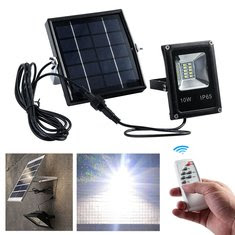 Solar Powered 10W Remote Control Timer Flood Light