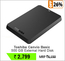 Toshiba Canvio Basic 500 GB External Hard Disk