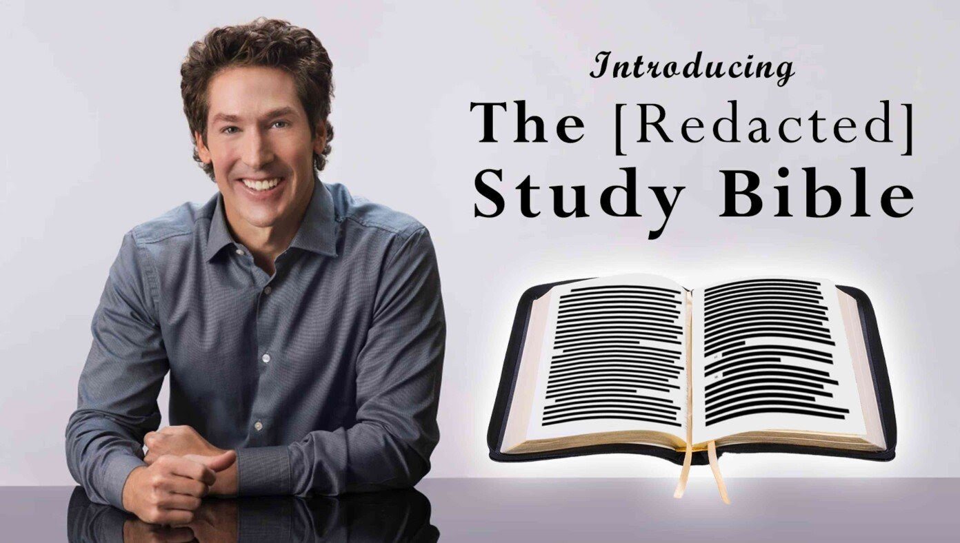 Joel Osteen Releases New Edition Of Bible With All Words Redacted