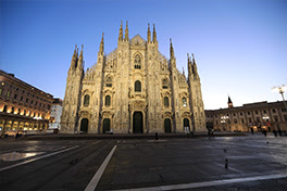 The Piazza del Duomo in Milan.
