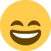 Cara sonriente con boca abierta y ojos sonrientes 😄