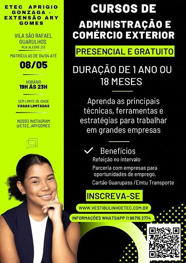 CURSO ETEC - ADMINISTRAÇÃO E COMERCIO EXTERIOR