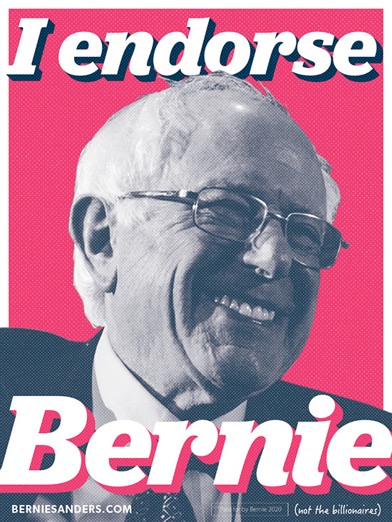 I endorse Bernie sticker