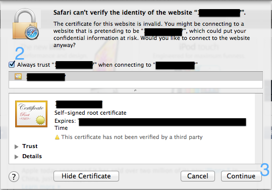 Safari 证书 2