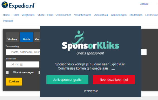 voorbeeld van SponsorKliks in Google zoekresultaten