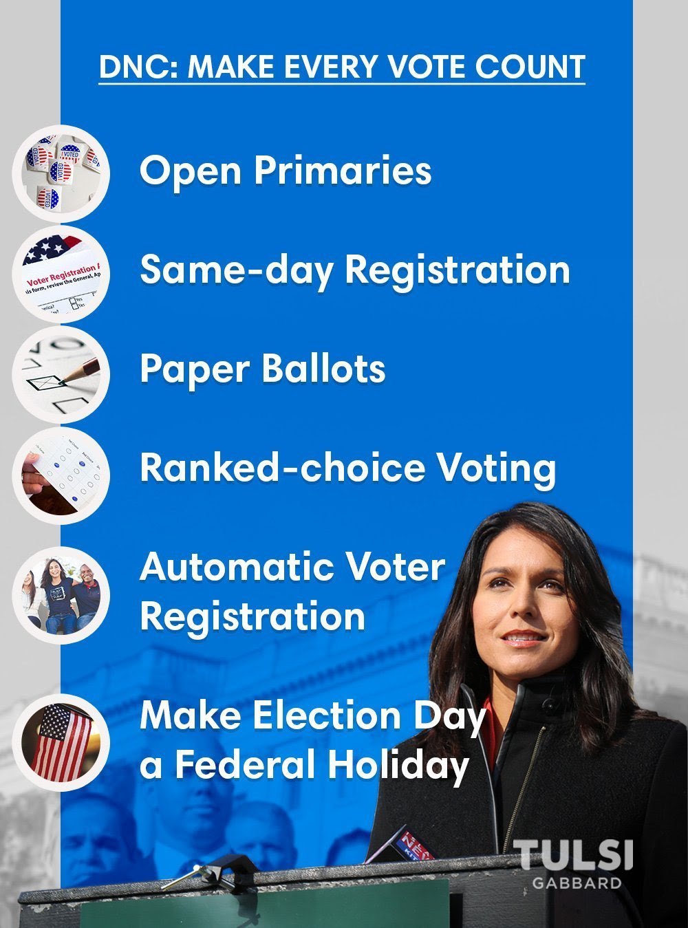 DNC: Make Every Vote Count Graphic
