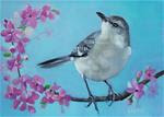 Mockingbird with Spring Blossoms - Posted on Friday, March 13, 2015 by Linda McCoy