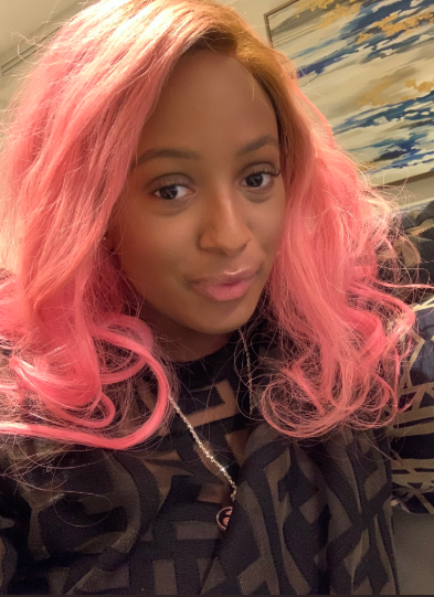 Anthony Joshua gifts DJ Cuppy a customized neck-piece (Photos)