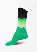 Happy Socks Men's Geometric Print Crew Length Socks