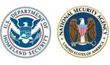National Security Agency (NSA) seal, Department of Homeland Security (DHS) seal, NSA seal