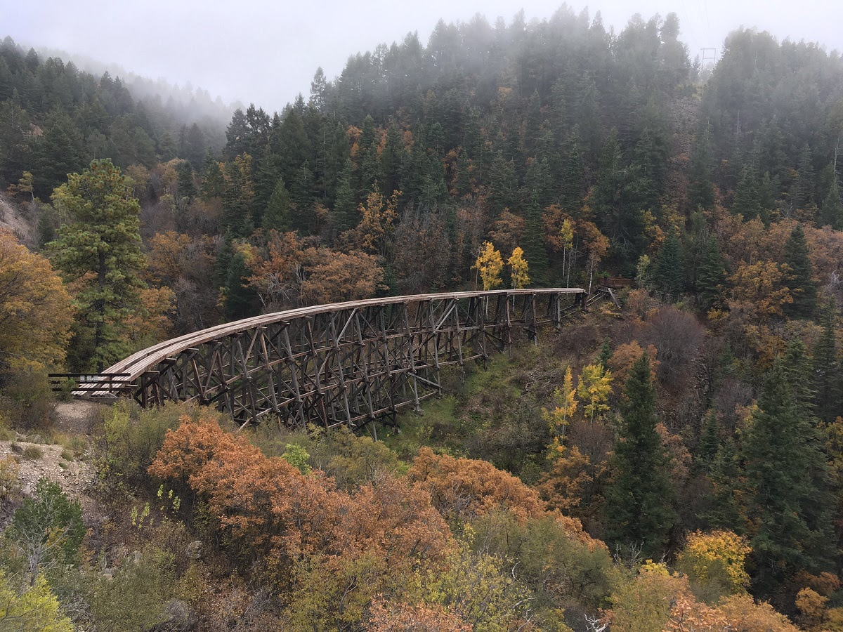 Photo of old Mexican Canyon trestle.