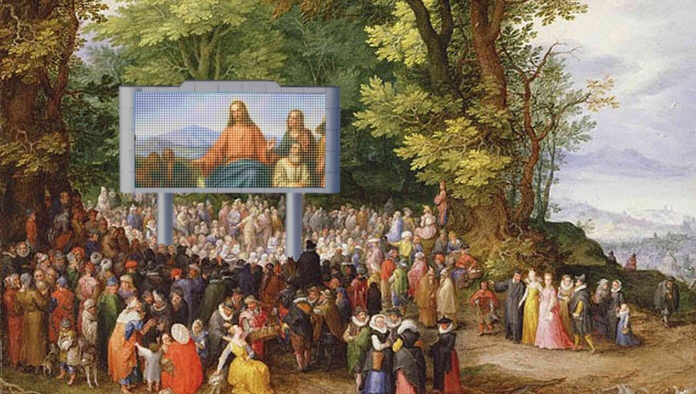 Scholars Believe Overflow Crowd Watched Sermon On The Mount Via Jumbotron