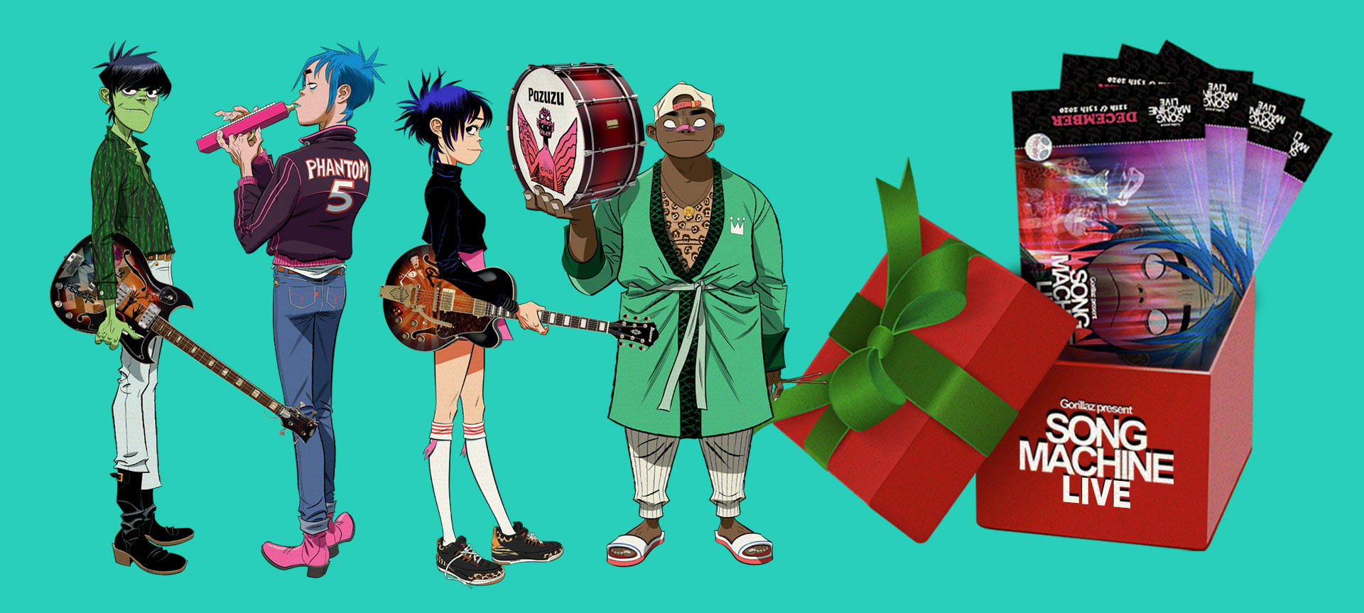 Gorillaz Get Your Hands On 2d Murdoc Noodle And Russel • Withguitars