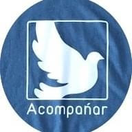 Image of a white dove on blue background as Acompañar logo