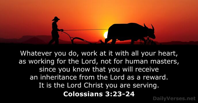 Colossians 3:23-24