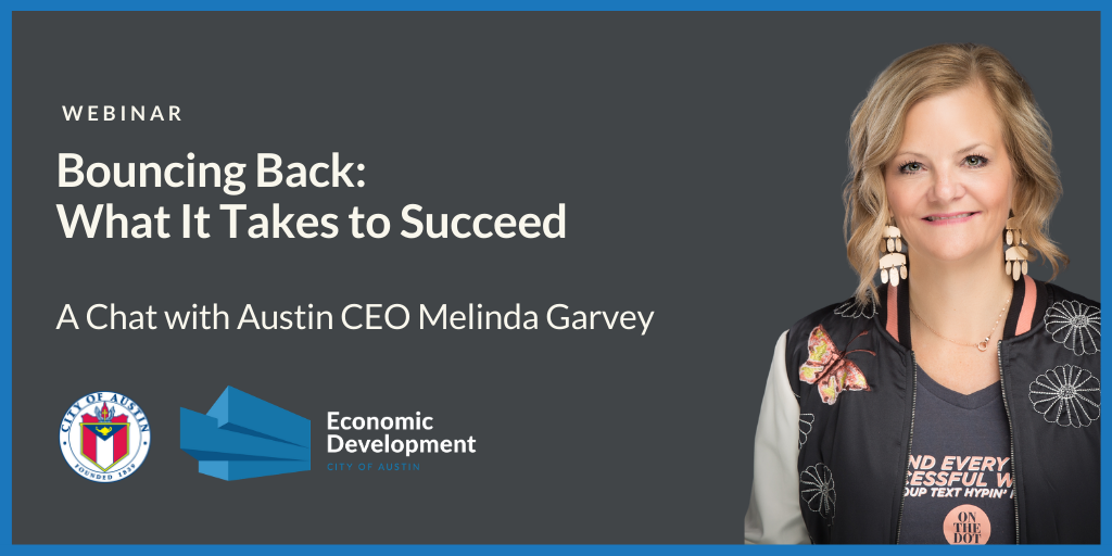 Bouncing Back: What it Takes to Succeed – Melinda Garvey smiling ready to present 5 tips to help shift your mindset.