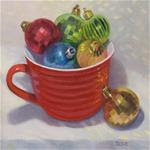 Christmas Balls in Red Cup - Posted on Sunday, December 28, 2014 by Jana Bouc