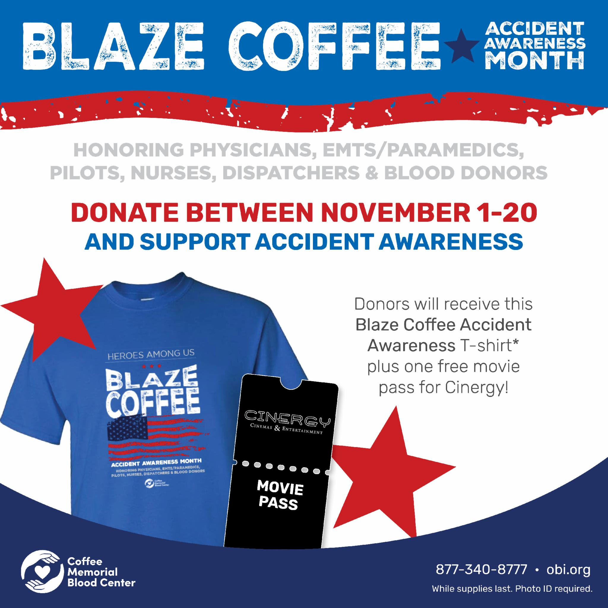 Blaze Coffee / Accident Awareness Month @ Blaze Coffee / Accident Awareness Month | Amarillo | Texas | United States