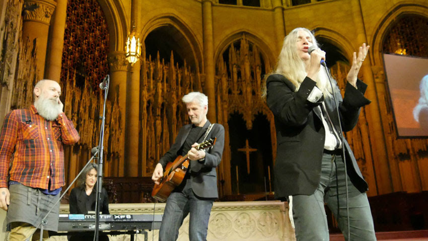 Patti Smith performs at Democracy Now!'s 20th anniversary celebration.