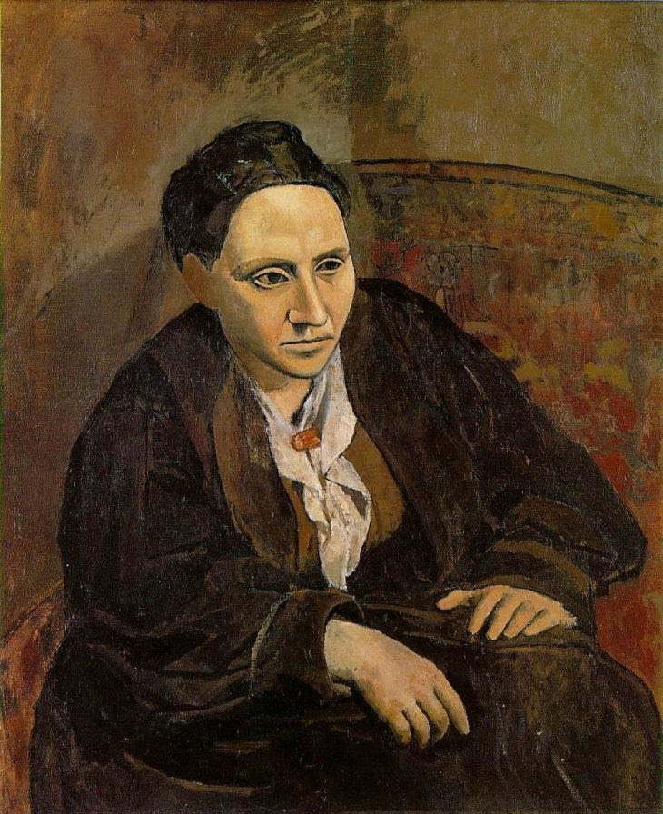 Retrato de la intelectual y mecenas norteamericana Gertrude Stein por Pablo Picasso.