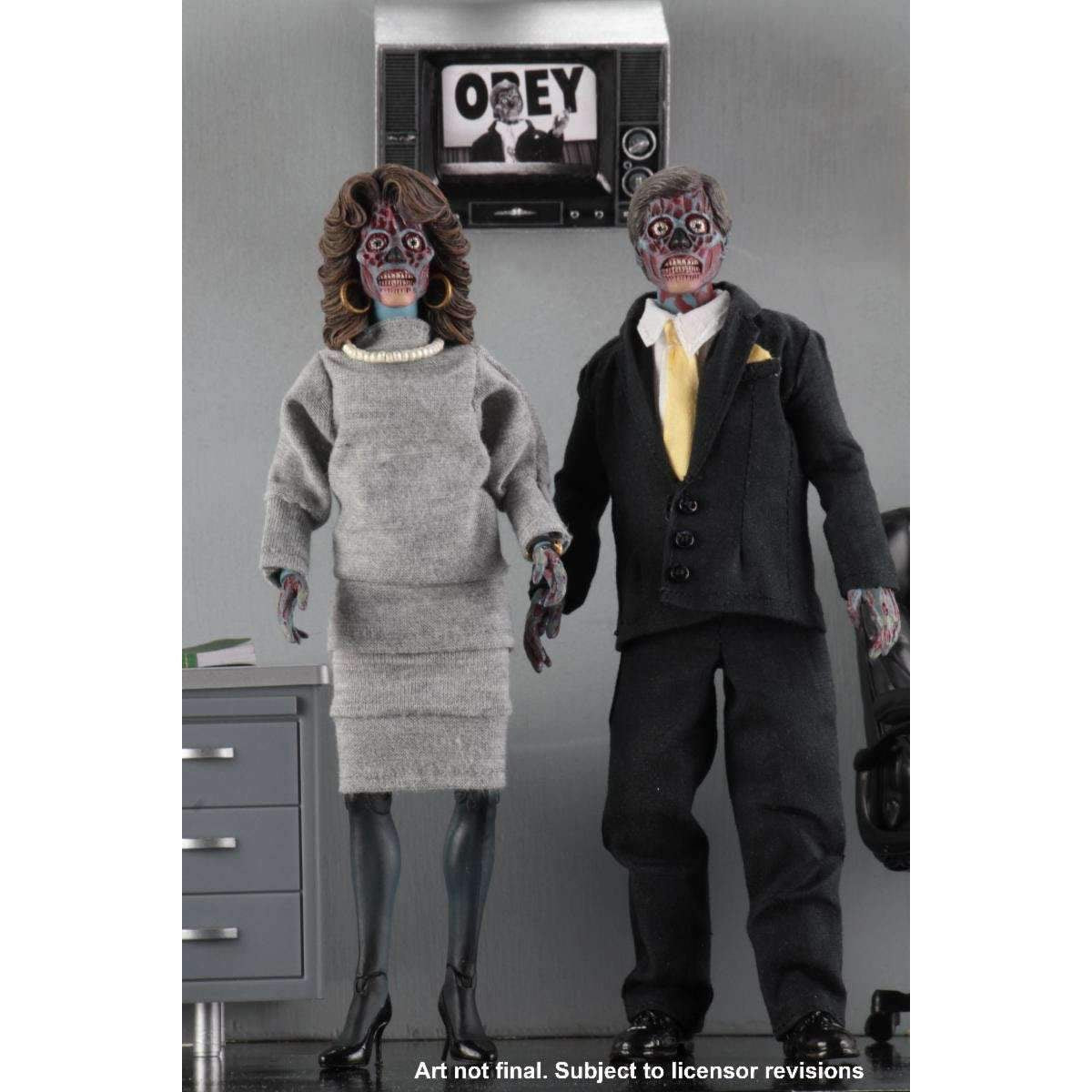 Image of They Live - 8" Clothed Action Figures - 2 Pack