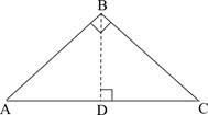 Right triangle abc has a right angle at b. segment bd meets segment ac at a right angle.