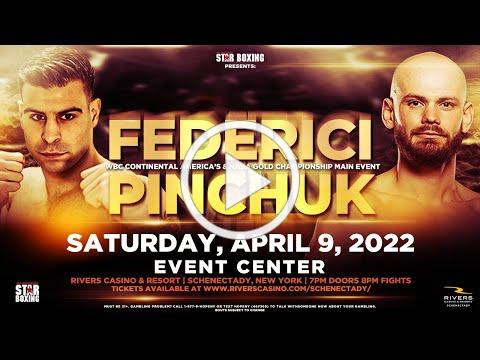 Simone Federici vs Lyubomyr Pinchuk WBC CA &amp; NABA Gold Title Bout Trailer