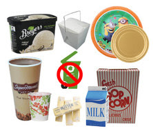 items not accepted in organics - plastic-lined paper products