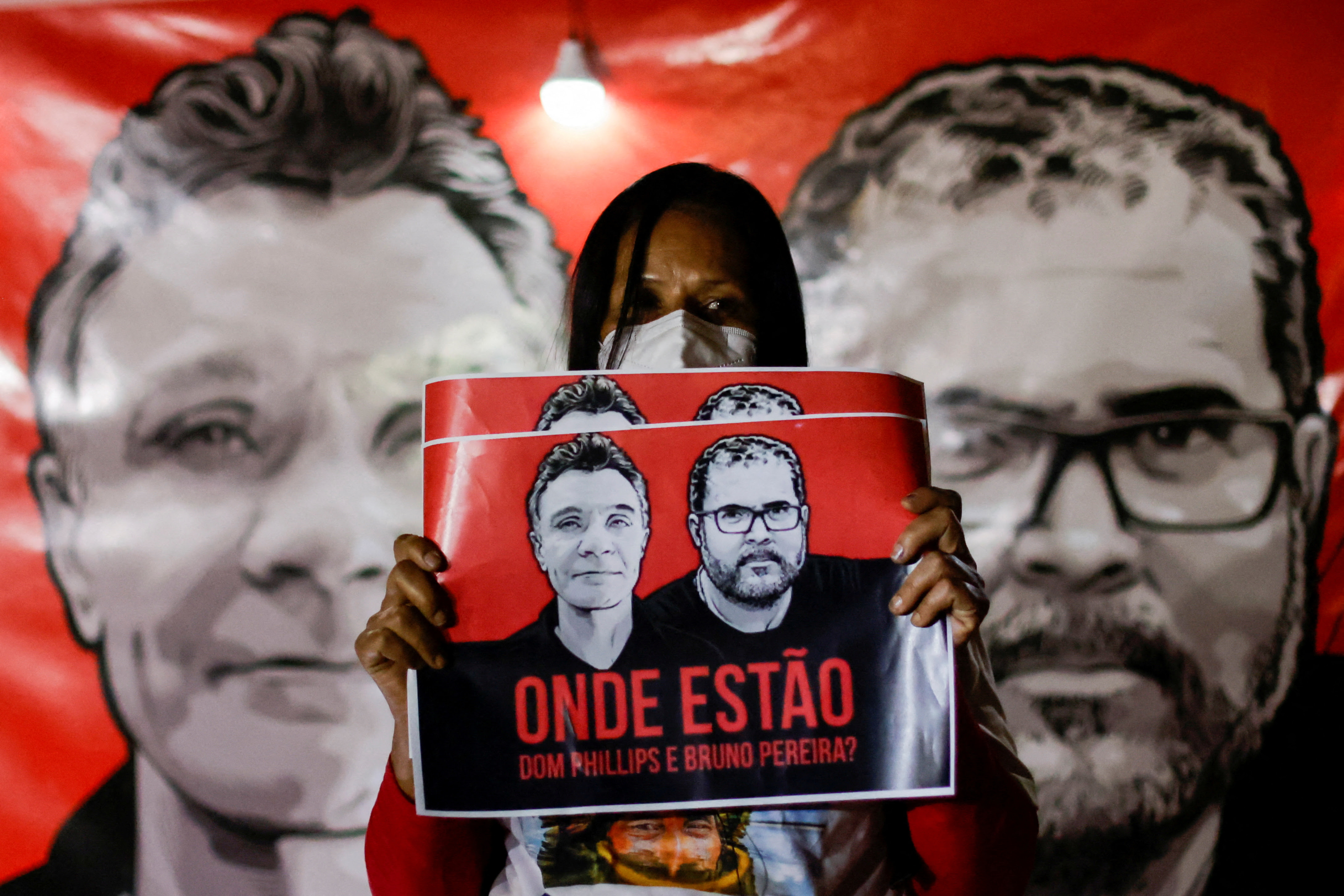 Proptestas exigiendo la aparición de Phillip y Araújo Pereira (REUTERS/Ueslei Marcelino/File Photo)