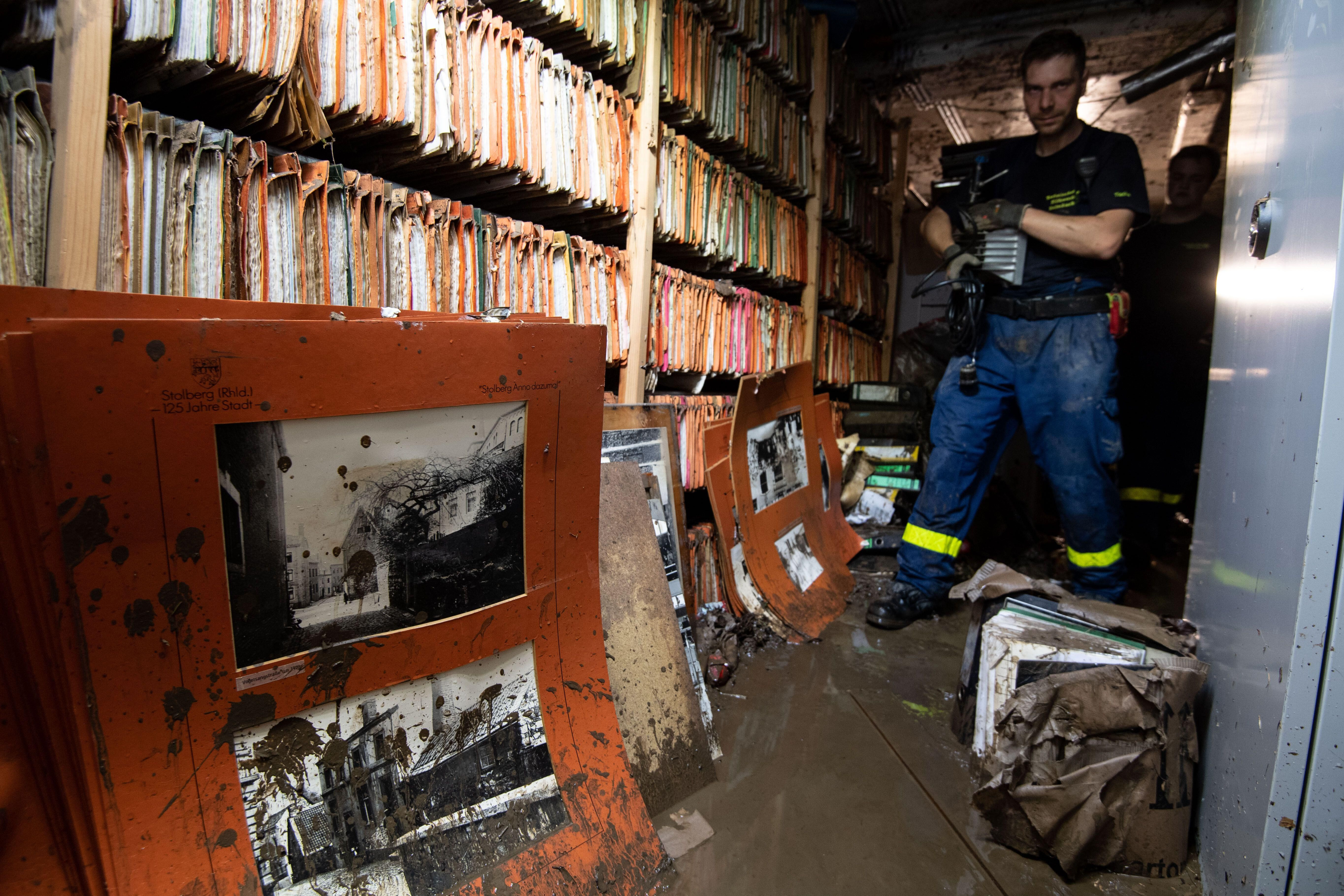 Stolberg's city archive has been flooded